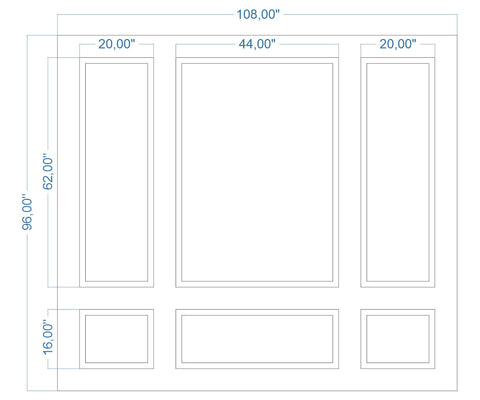 Custom-Made Wall Molding Design Service for Bill C. by Birdeco