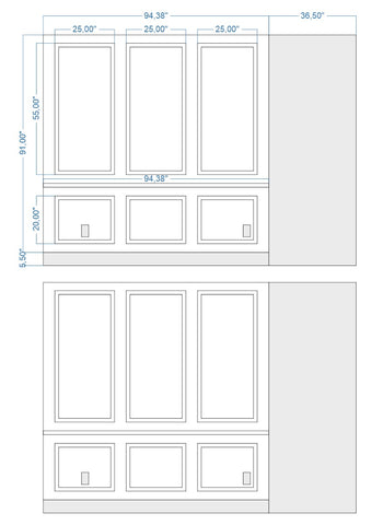 Custom-Made Wall Molding Design Service for Cory H. by Birdeco