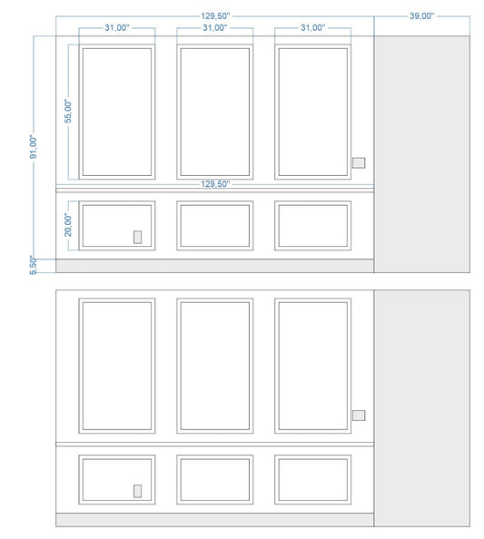 Custom-Made Wall Molding Design Service for Cory H. by Birdeco