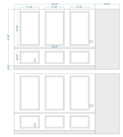 Custom-Made Wall Molding Design Service for Cory H. by Birdeco