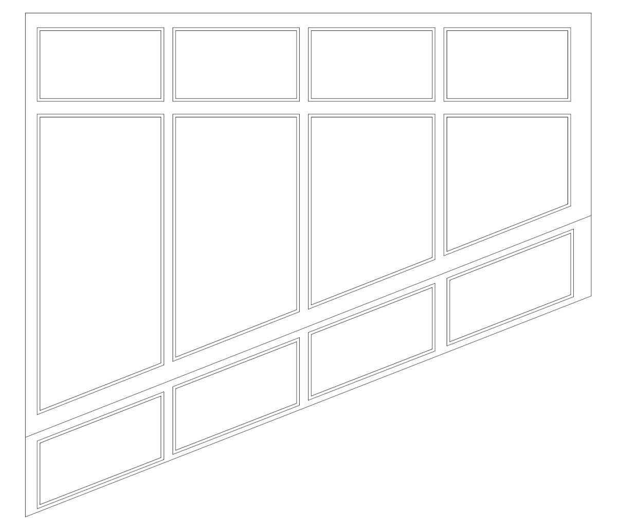Custom-made Birdeco wall molding design for Hannah D., featuring intricate patterns and elegant craftsmanship on a smooth wall surface.