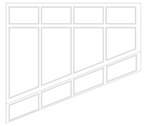 Custom-made Birdeco wall molding design for Hannah D., featuring intricate patterns and elegant craftsmanship on a smooth wall surface.