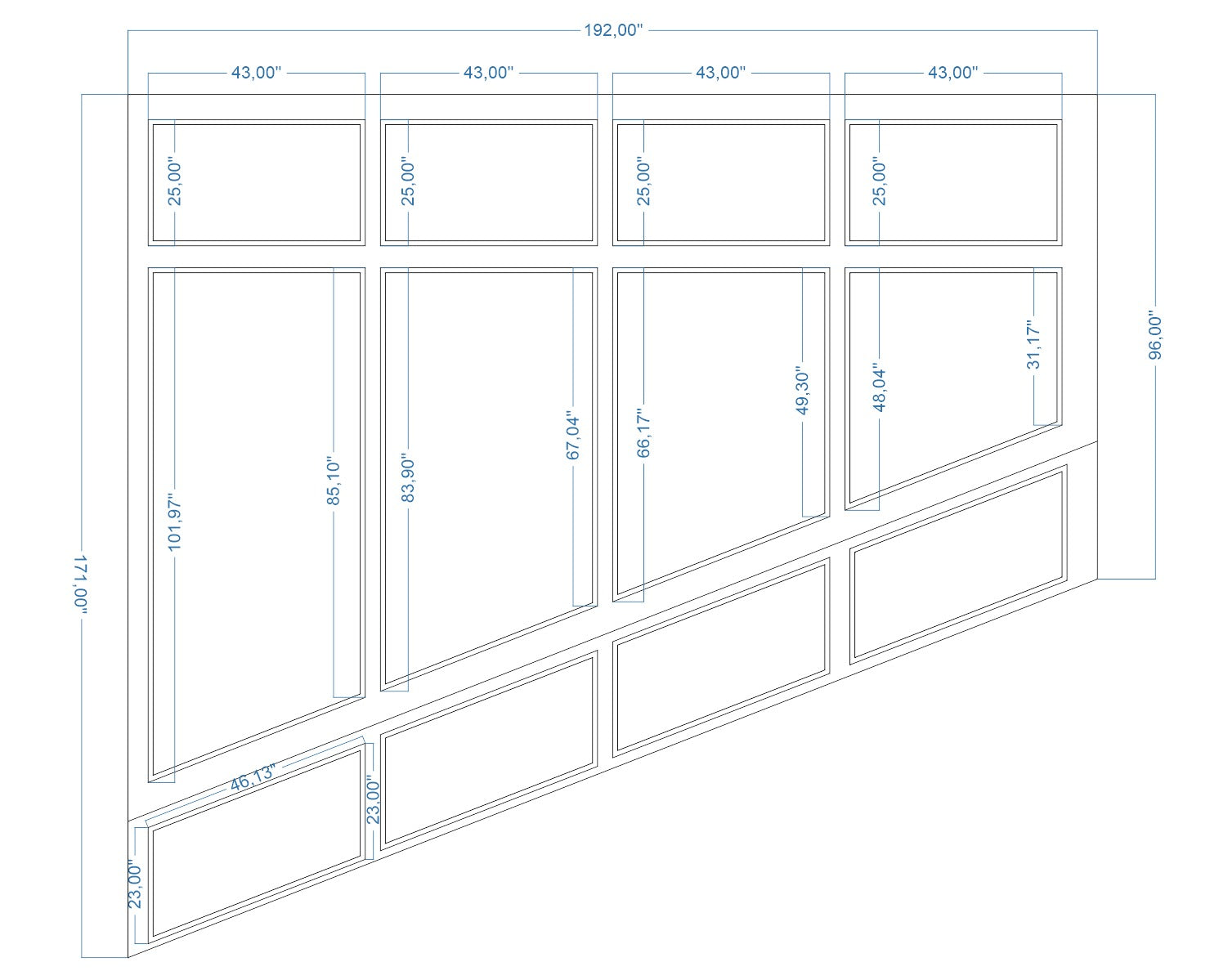 Custom-made wall molding design by Birdeco for Hannah D., showcasing intricate wall molding details in a modern interior.