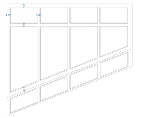Custom-made Birdeco wall molding design for Hannah D., showcasing intricate wall molding details on a modern interior wall.