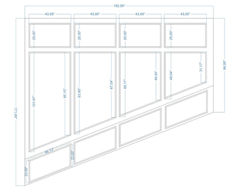 Custom-made wall molding design by Birdeco for Hannah D., showcasing intricate wall molding details in a modern interior.