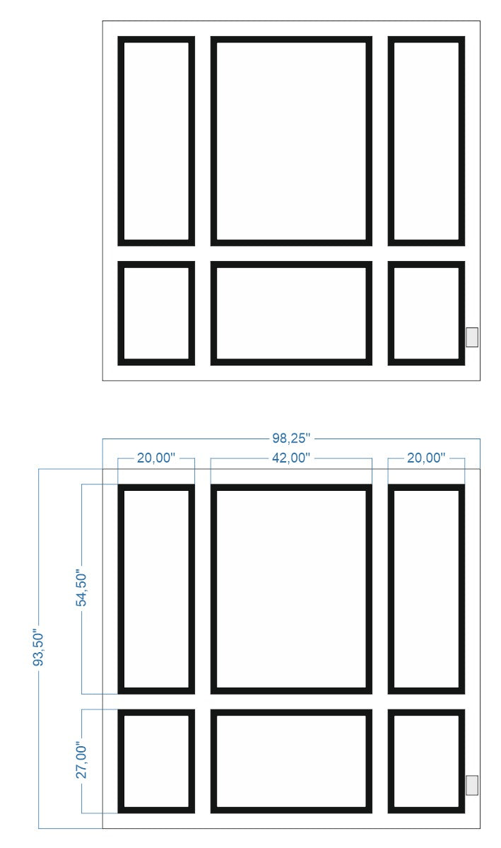 Custom-made Birdeco wall molding design installed on a wall, showcasing elegant decorative trim details in a modern interior setting.