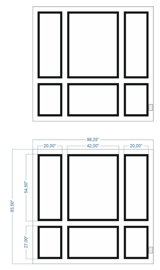 Custom-made Birdeco wall molding design installed on a wall, showcasing elegant decorative trim details in a modern interior setting.