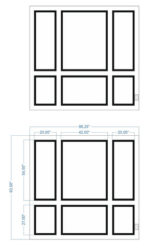 Custom-made Birdeco wall molding design installed on a wall, showcasing elegant decorative trim details in a modern interior setting.