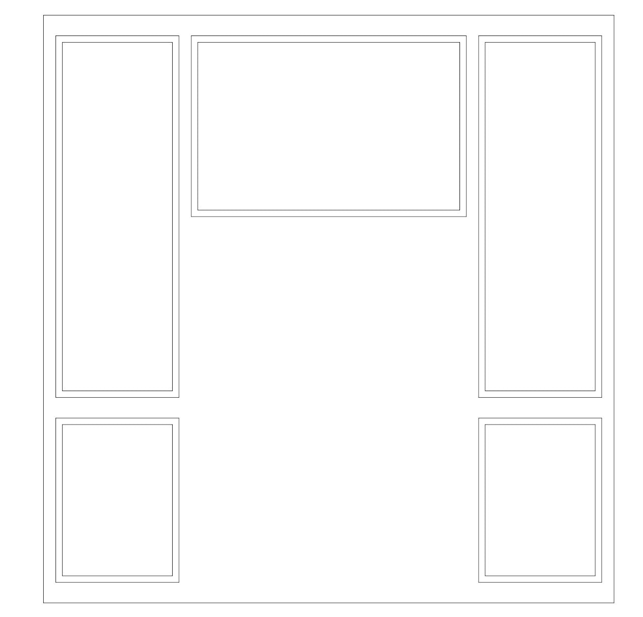 Custom wall molding design by Birdeco for Heather W., featuring detailed wood molding patterns on a wall.