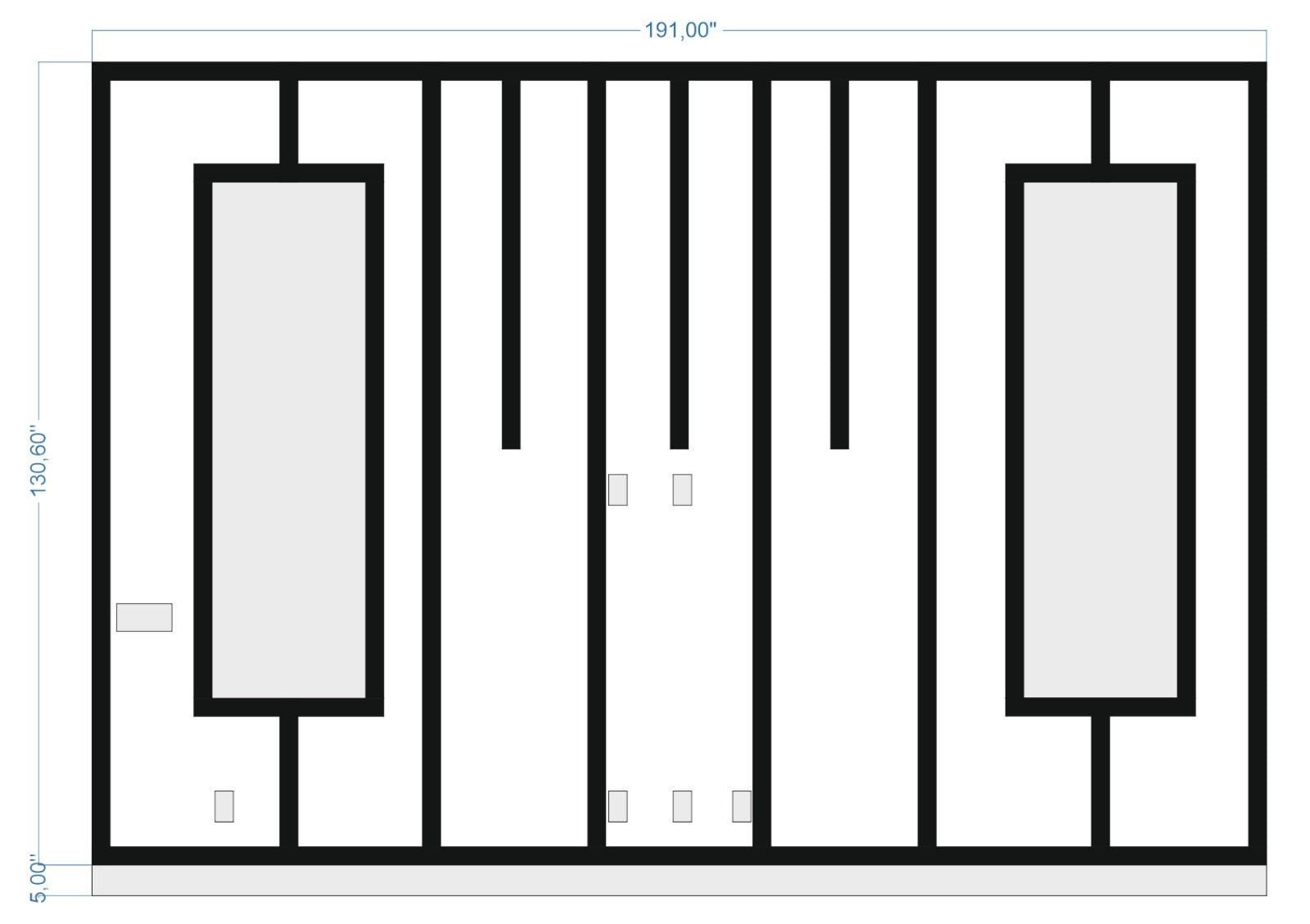 Custom-made wall molding design for Juan C by Birdeco, showcasing detailed wall molding patterns on a modern interior wall.