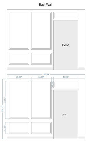 Custom-Made Wall Molding Design Service Peel and Stick for Brian M. by Birdeco
