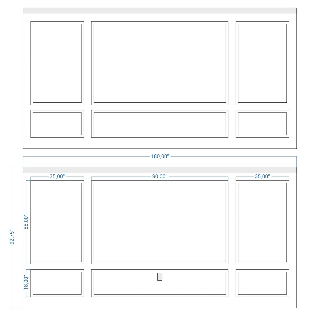 Custom-Made Wall Molding Design Service Peel and Stick for Leslie J. by Birdeco