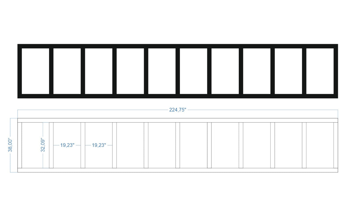 Custom-Made Wall Molding Design Service for Kim B. by Birdeco