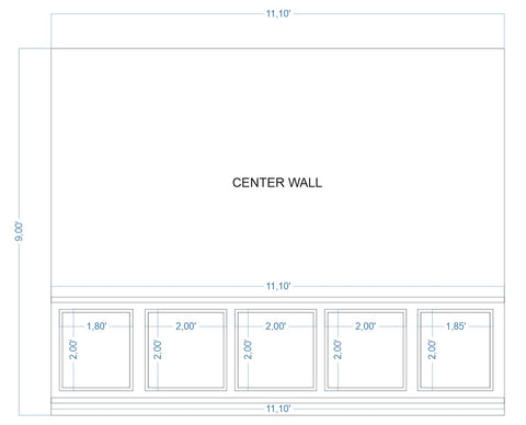 Custom-Made Wall Molding Design Service for Emily B. by Birdeco