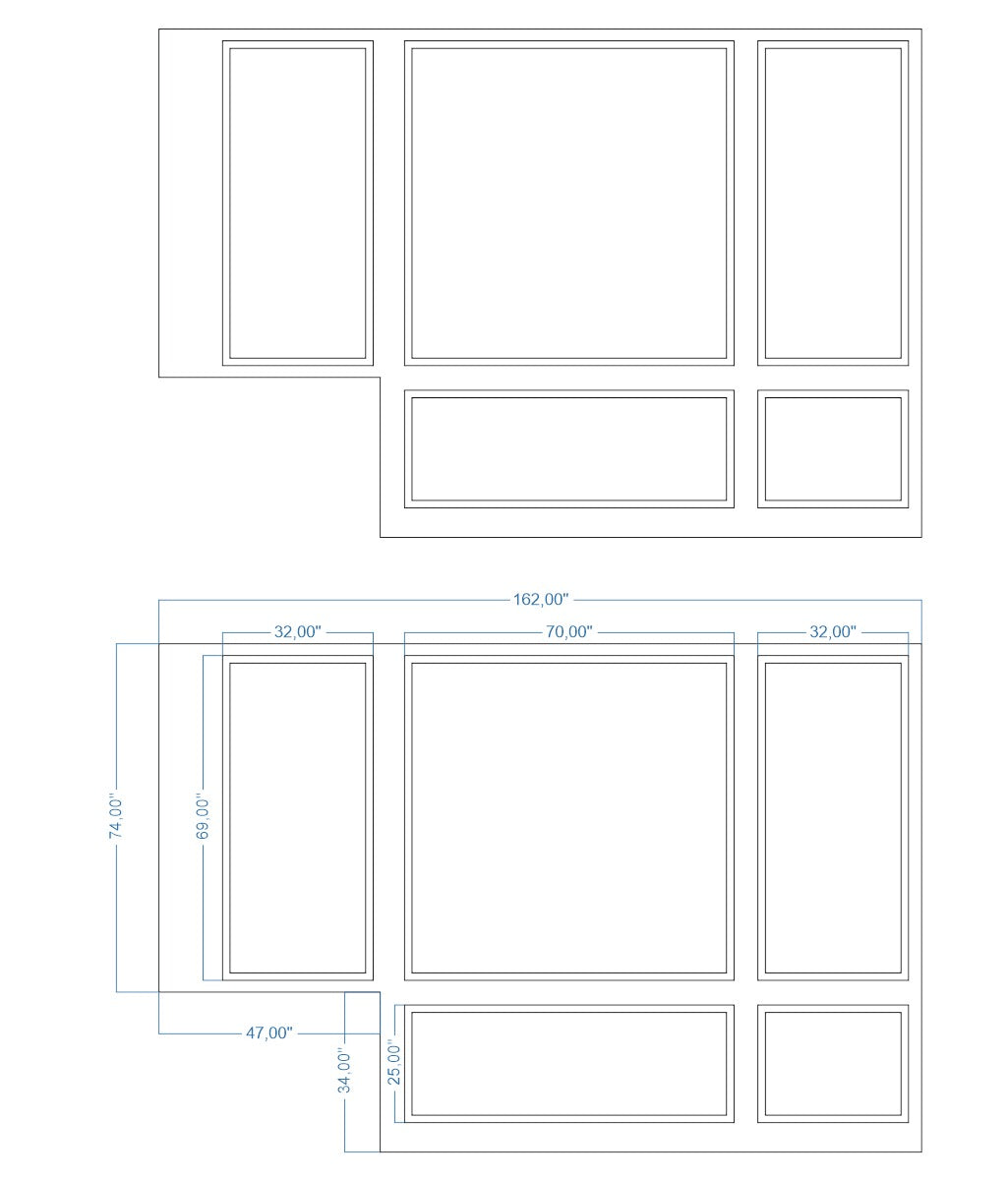 Custom-Made Wall Molding Design Service for Marc W. by Birdeco