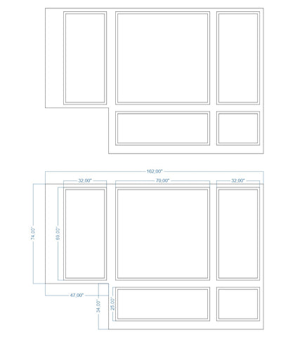 Custom-Made Wall Molding Design Service for Marc W. by Birdeco