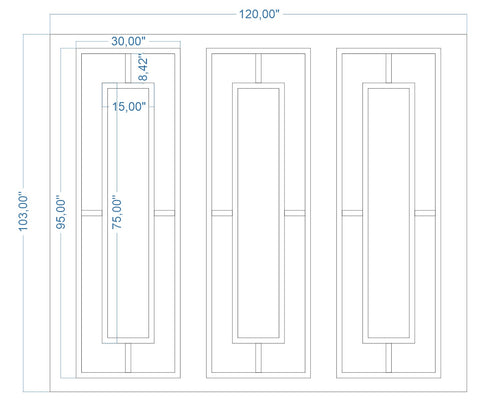 Custom-Made Wall Molding Design Service for Elizabeth A. by Birdeco