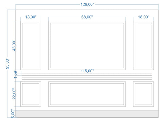 Custom-Made Wall Molding Design Service for Daniel C. by Birdeco