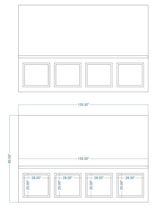 Custom-Made Wall Molding Design Service for Neamhain B. by Birdeco