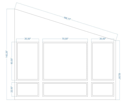 Custom-Made Wall Molding Design Service for Raven G. by Birdeco