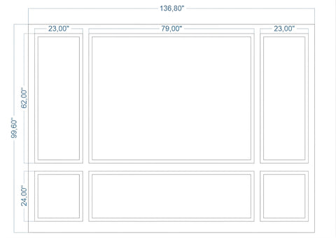 Custom-Made Peel and Stick Wall Molding Design Service for Noha K. by Birdeco