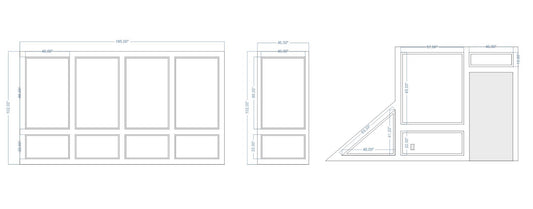 Peel and Stick Custom-Made Wall Molding Design Service for Alex by Birdeco