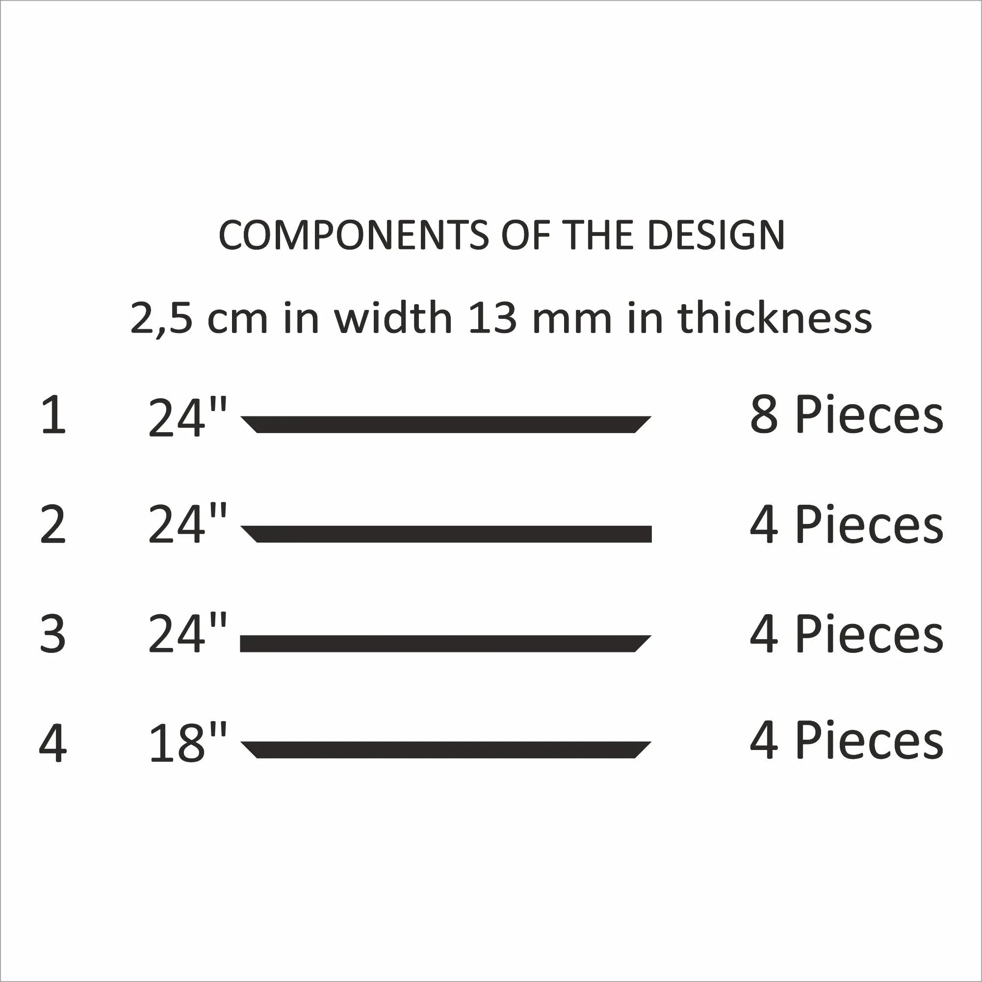 Elevate Space Wall Molding Kit - 2 Upper & 2 Bottom Frames | Pre-Cut & Primed - Highest Quality Wall Moldings and Decor Products at Birdeco