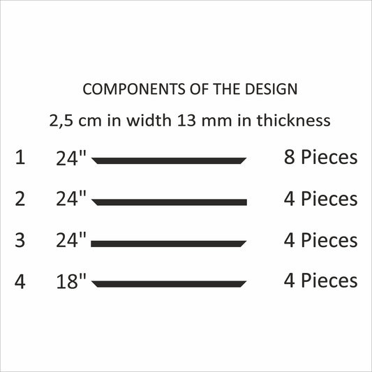 Elevate Space Wall Molding Kit - 2 Upper, 2 Bottom Frames (P1)