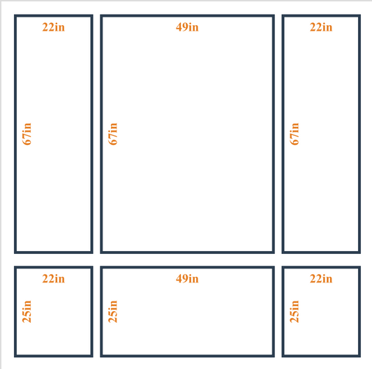 Peel and stick custom wall molding kit by Birdeco with layout 5 design, featuring various molding pieces on a white background.
