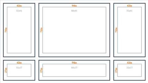 Custom Wall Molding Kit - Layout 5 Design | Birdeco