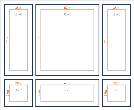Peel and Stick Custom Wall Molding Kit - Layout 5 Design | Birdeco