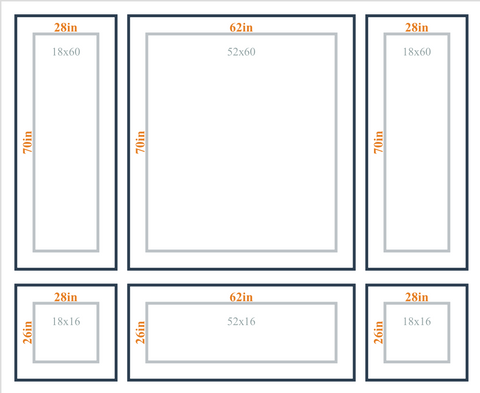 Peel and Stick Custom Wall Molding Kit - Layout 5 Design | Birdeco