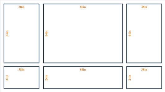 Custom wall molding kit by Birdeco featuring a layout with five design options for stylish peel and stick wall decor.