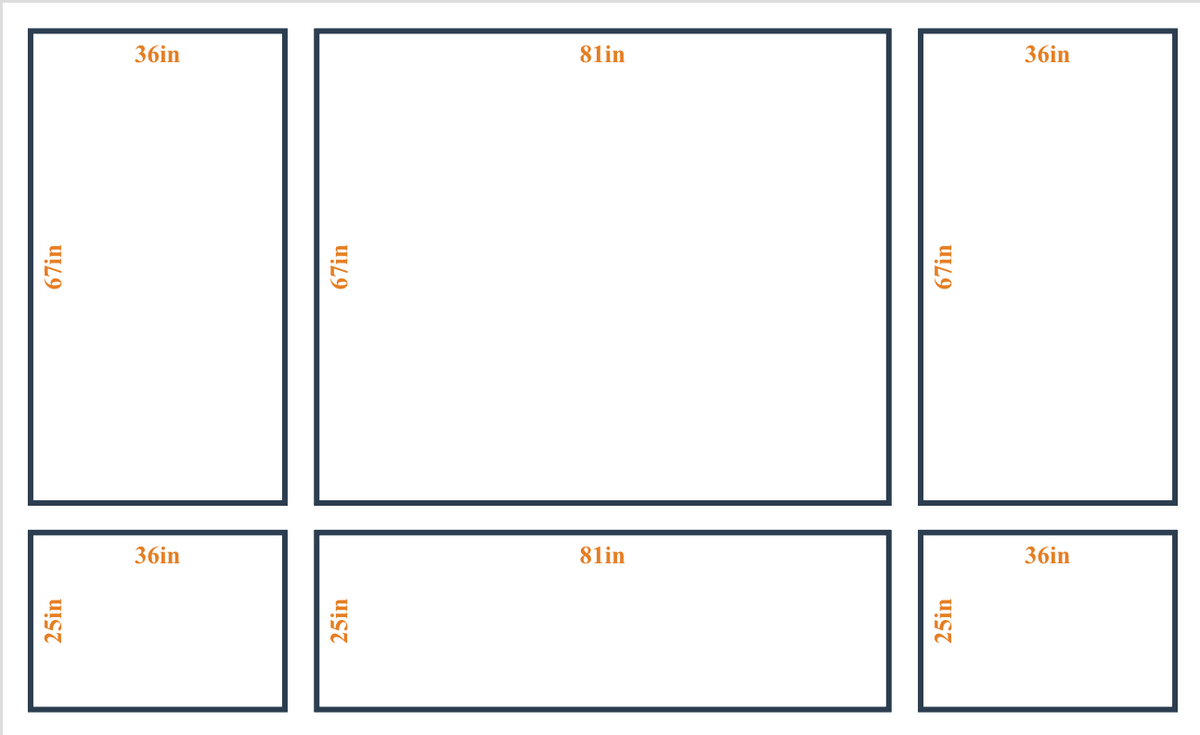 Custom Wall Molding Kit - Geniş Üçlü Set Design | Birdeco