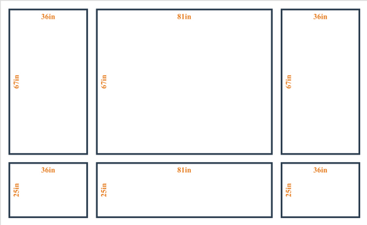 Custom Wall Molding Kit - Geniş Üçlü Set Design | Birdeco