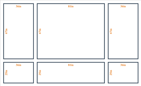 Custom Wall Molding Kit - Geniş Üçlü Set Design | Birdeco