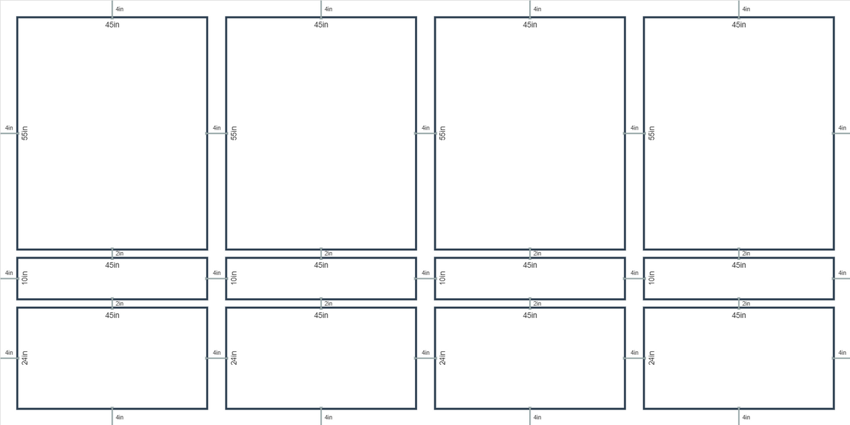 Custom Wall Molding Kit by Birdeco, Layout 3 design, featuring intricate molding patterns for elegant wall decoration.