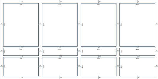 Custom Wall Molding Kit by Birdeco, Layout 3 design, featuring intricate molding patterns for elegant wall decoration.
