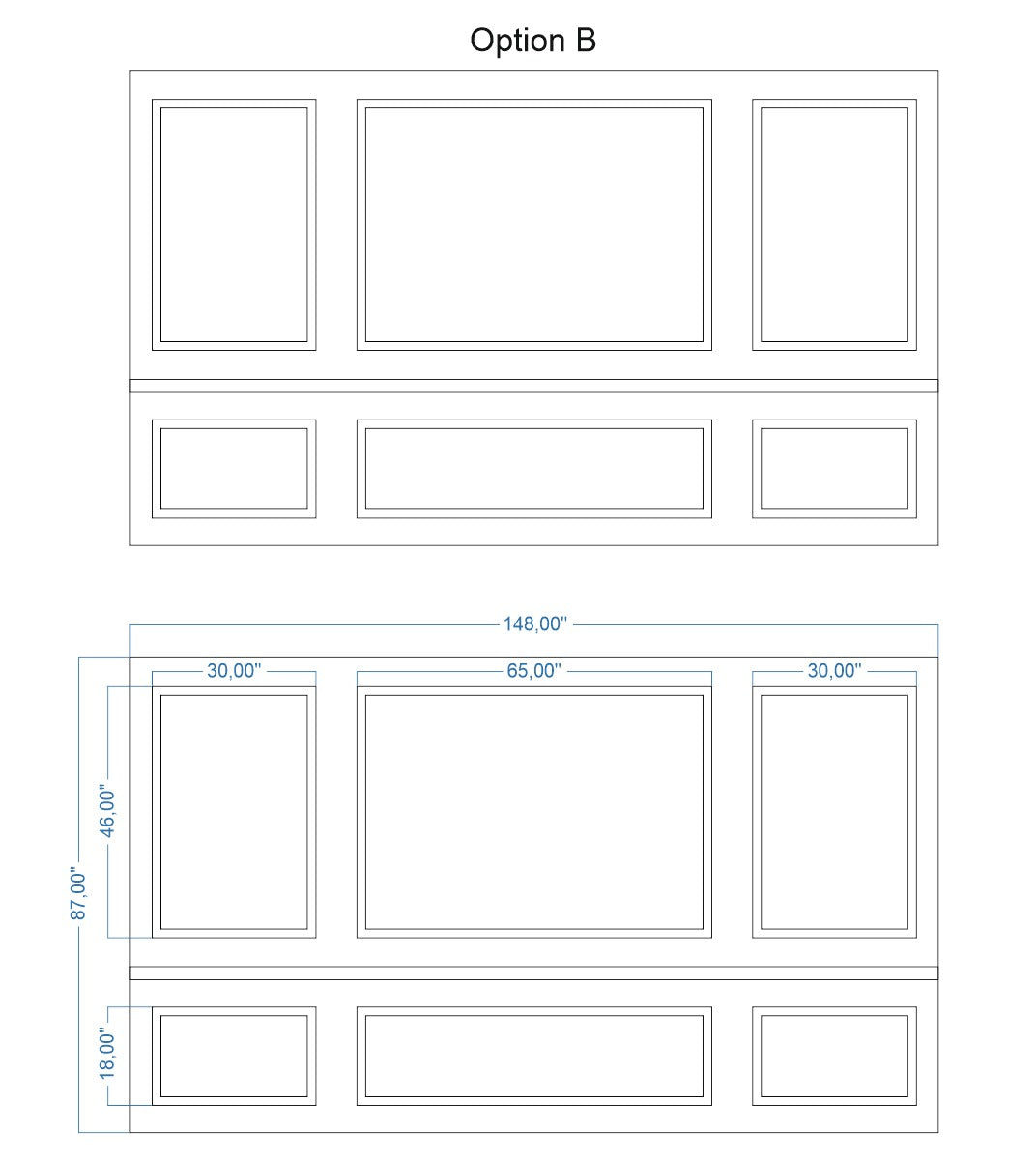 Custom-Made Wall Molding Design Service Peel and Stick for Jojo M. by Birdeco