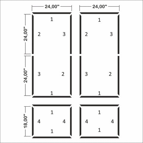 Elevate Space Wall Molding Kit - 2 Upper & 2 Bottom Frames | Pre-Cut & Primed - Highest Quality Wall Moldings and Decor Products at Birdeco