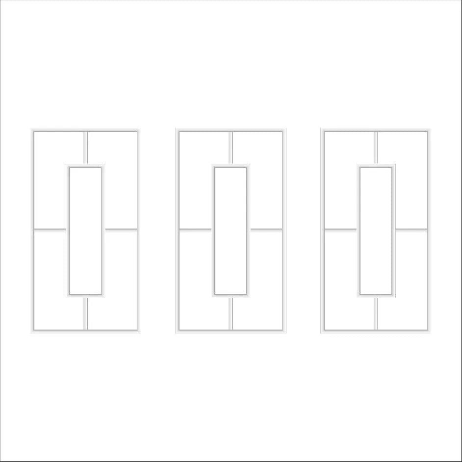 Modern Design Wall Molding Kit - Ready to Assemble | 3 Vertical Rectangles | Pre-Cut & Primed - Highest Quality Wall Moldings and Decor Products at Birdeco