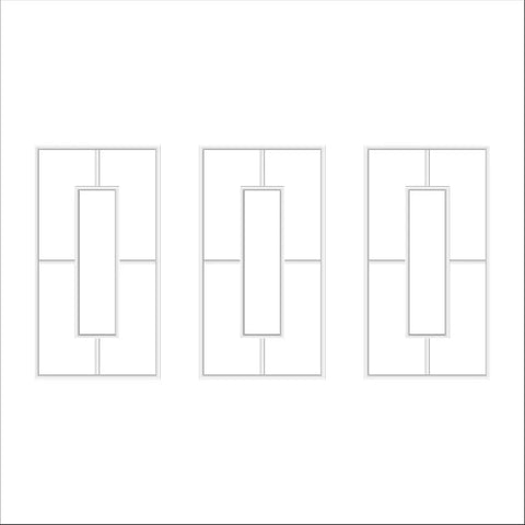 Modern Design Wall Molding Kit - Ready to Assemble | 3 Vertical Rectangles | Pre-Cut & Primed - Highest Quality Wall Moldings and Decor Products at Birdeco