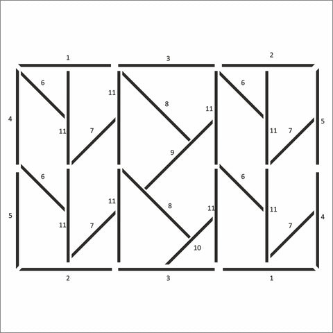 Kit modanatura asimmetrica per pareti - Installazione semplice per zone giorno (P15)