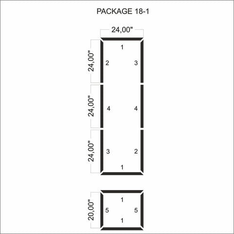 Ready-to-Assemble Picture Frame Wall Molding - One Upper and One Bottom Frame (P18)