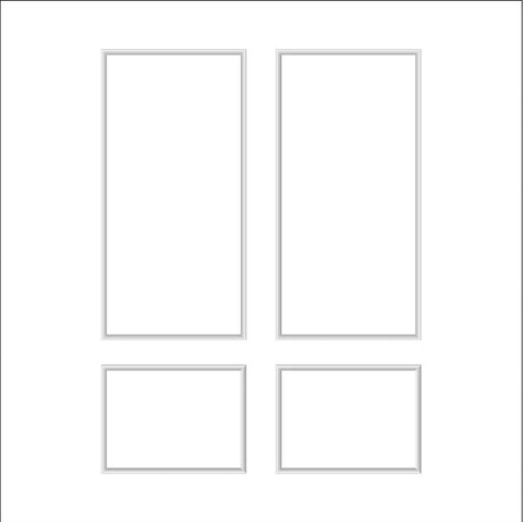 Elevate Space Wall Molding Kit - 2 Upper & 2 Bottom Frames | Pre-Cut & Primed - Highest Quality Wall Moldings and Decor Products at Birdeco