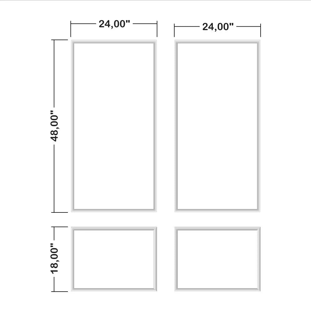 Easy Build Wall Molding Kit - Peel and Stick | 2 Upper & 2 Bottom Frames - Highest Quality Wall Moldings and Decor Products at Birdeco