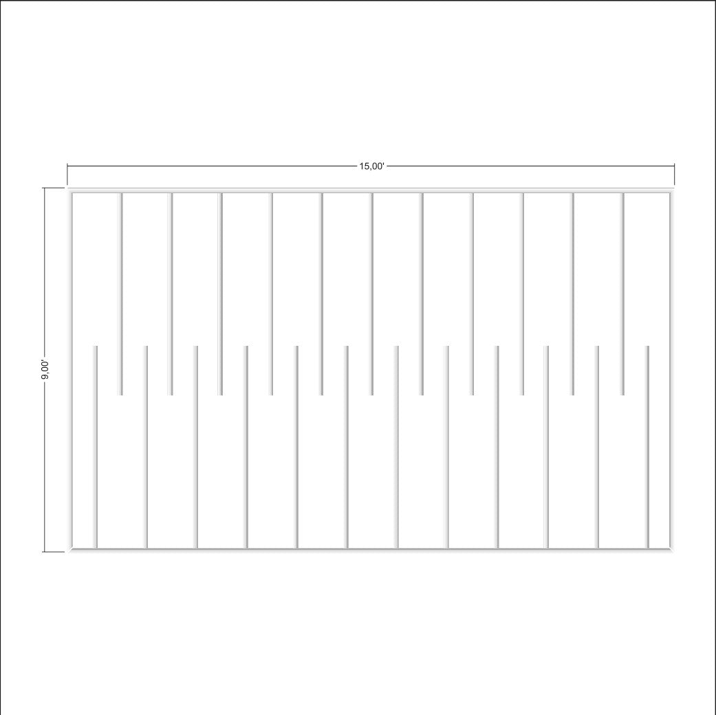 Pre-cut Flat Wall Molding Kit for Living Areas - Factory Primed Pieces (P20)