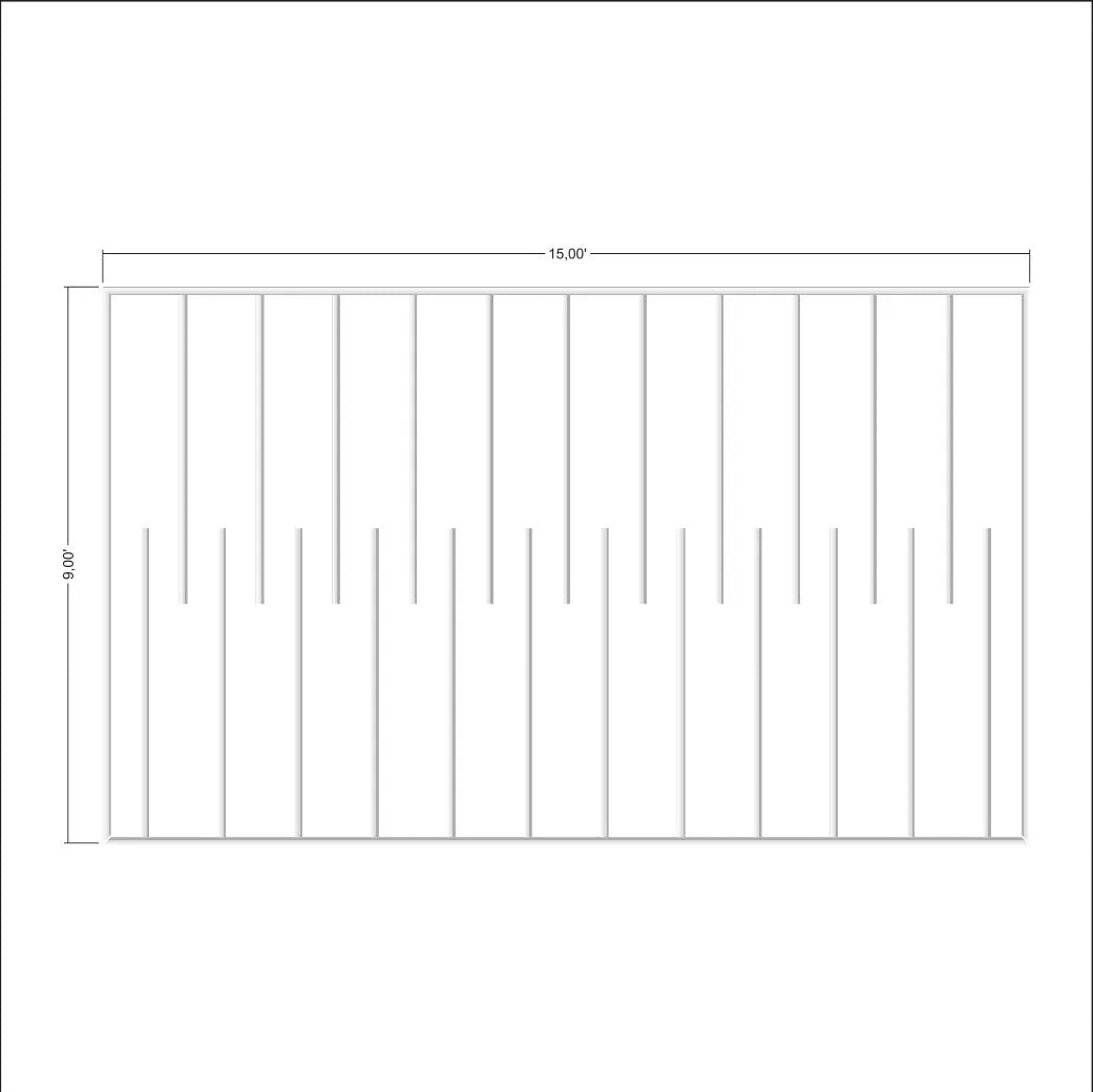 Pre-Cut Flat Wall Molding Kit for Living Areas | Factory Primed & Ready to Paint - Highest Quality Wall Moldings and Decor Products at Birdeco