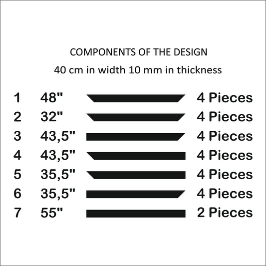 Flat Design Wall Molding Kit - Ready to Assemble to Make 2 Nested Frames (P21)