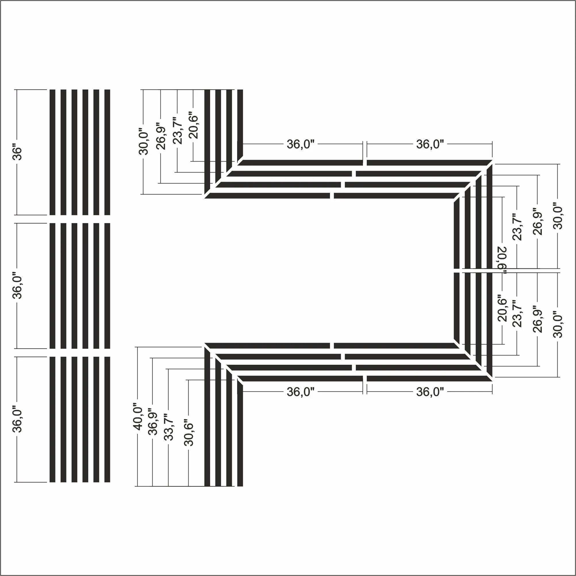 Peel and Stick Flat Design Wall Molding for TV Unit | Ready to Assemble Wall Molding Kit - Highest Quality Wall Moldings and Decor Products at Birdeco